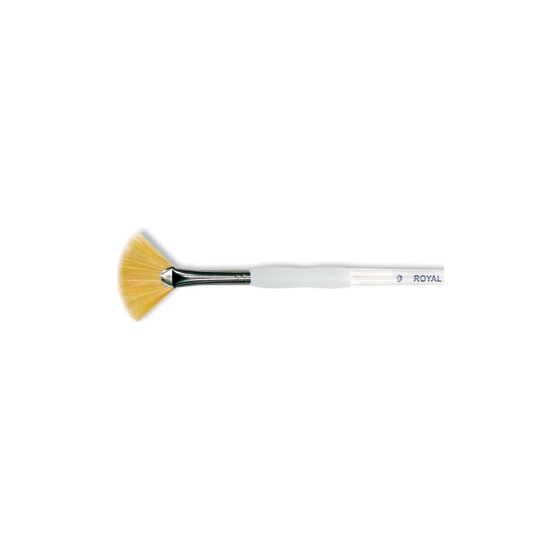 Royal Langnickel Soft-Grip Golden Taklon Fan Brush Size 4