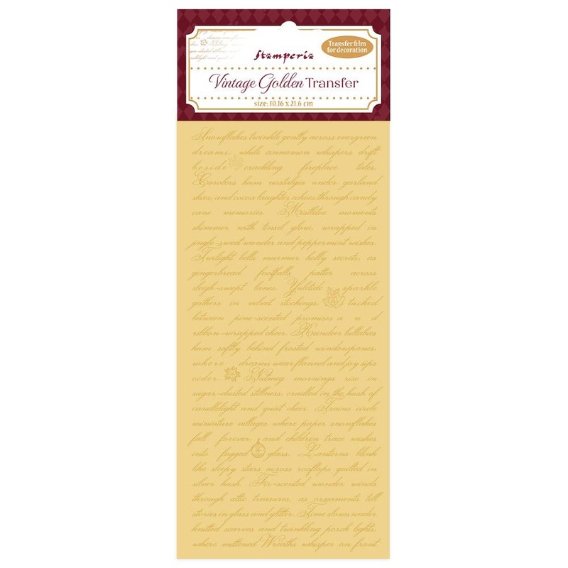 Stamperia – Vintage Golden Transfer 4X8.5 Writing