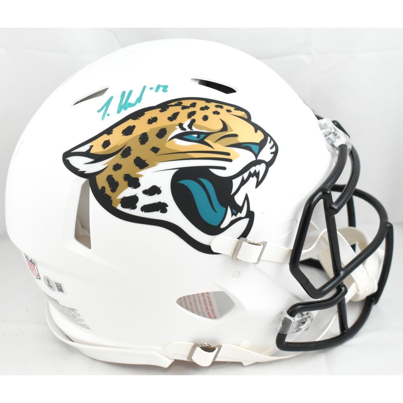 Travis Hunter Autographed Jaguars F/S 2024 Speed Authentic Helmet-Beckett W Holo