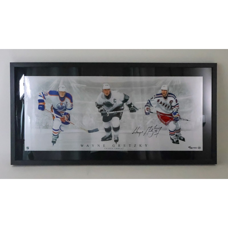 Wayne Gretzky autographed collage photo with deluxe frame Upper Deck COA