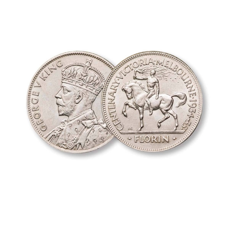 1934-35 Centenary Florin Coin Pack about Uncirculated
