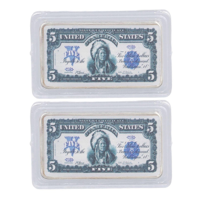 2Pcs Commemorative Coins Coin Collection 5 US Dollars Patter Fine Workmanship Commemorative Coin