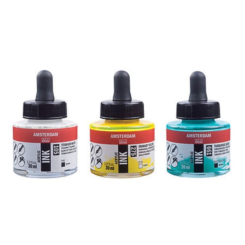 Amsterdam Acrylic Inks 30ml Bottle – VARIOUS COLORS