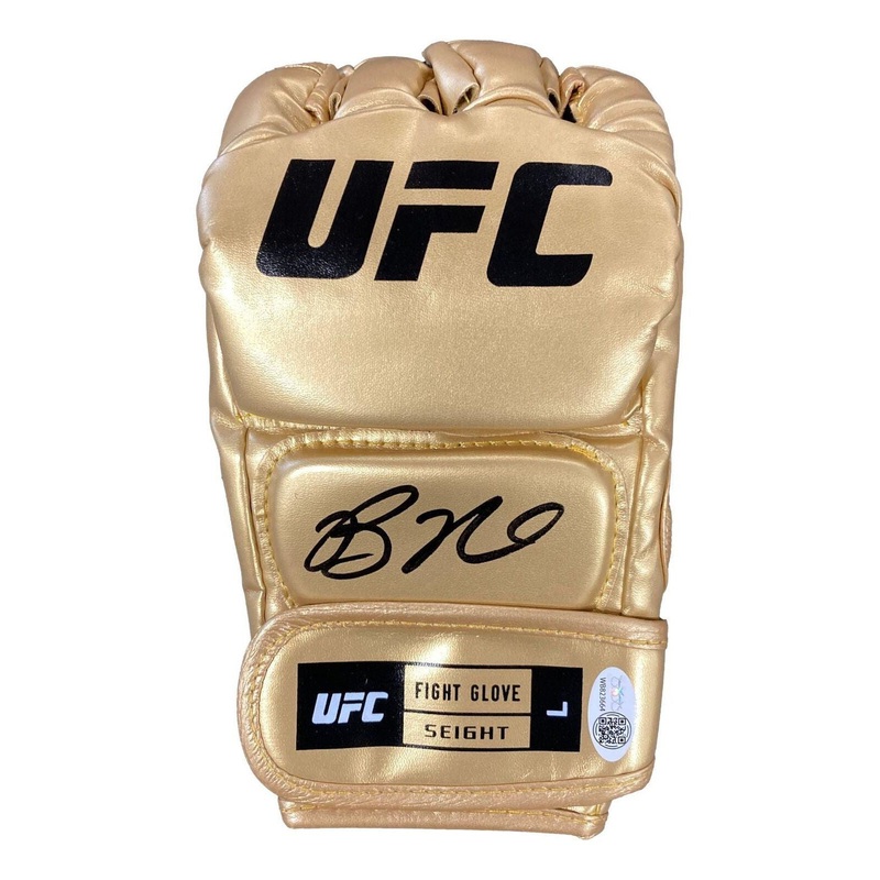Bo Nickal Signed UFC Gold Fight Glove JSA ITP