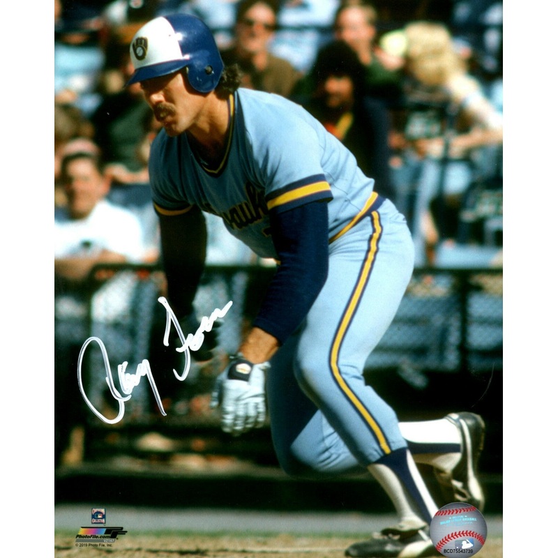 Brewers Catcher RAY FOSSE Signed 8×10 Photo #1 AUTO – 1978-79