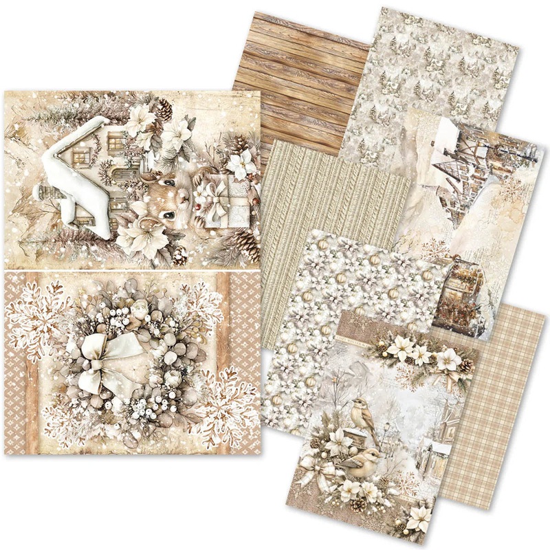 Ciao Bella – Rice Paper A5 MIXED 8/Pkg Winter Season