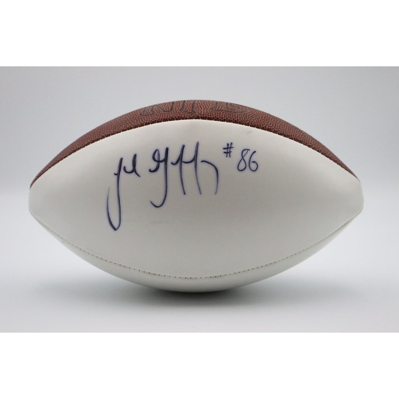 Jabar Gaffney Autographed White Wilson Football