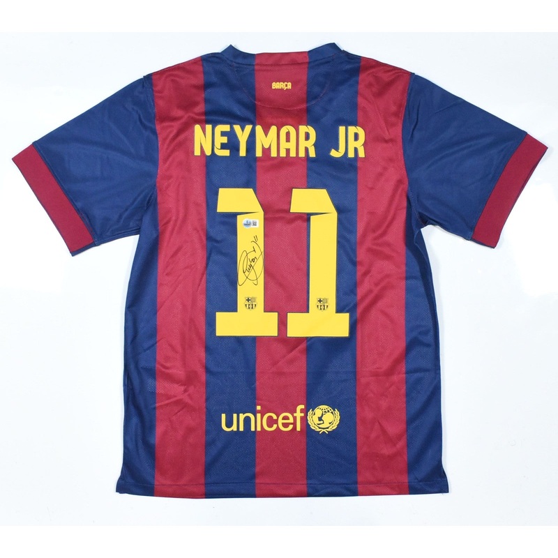 Neymar Jr Signed FC Barcelona Home Soccer Jersey #11 – Beckett Hologram *L