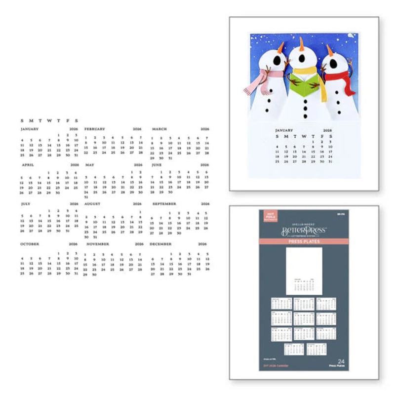 Spellbinders BetterPress Press Plate, Wonderland – DIY 2026 Calendar