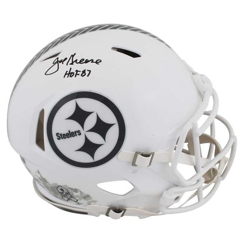 Steelers Joe Greene HOF 87 Signed STS III Full Size Speed Proline Helmet BAS W