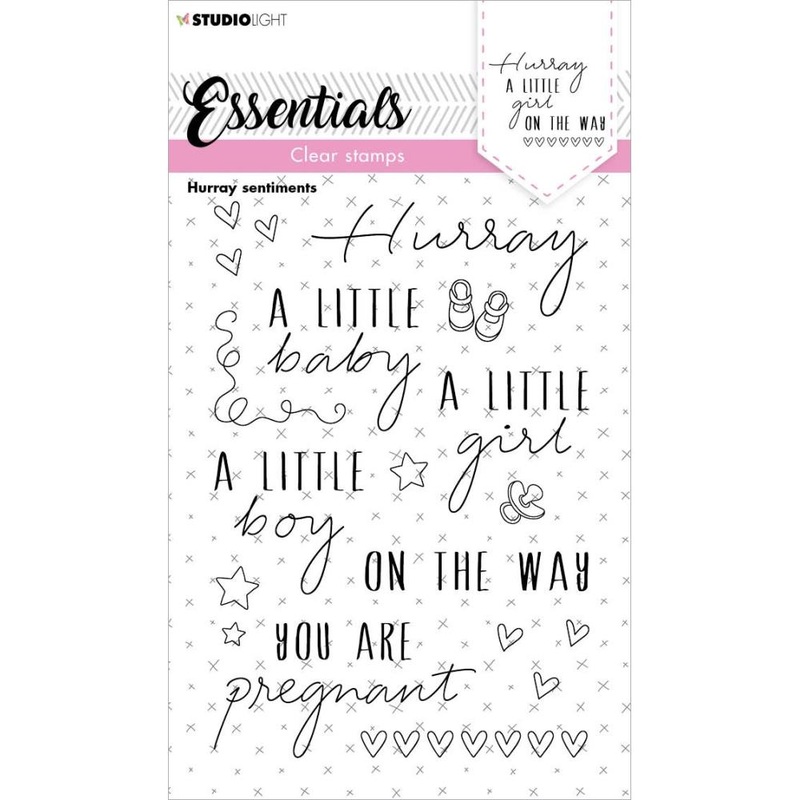 Studio Light Essentials Clear Stamp Nr. 172, Hurray Sentiments