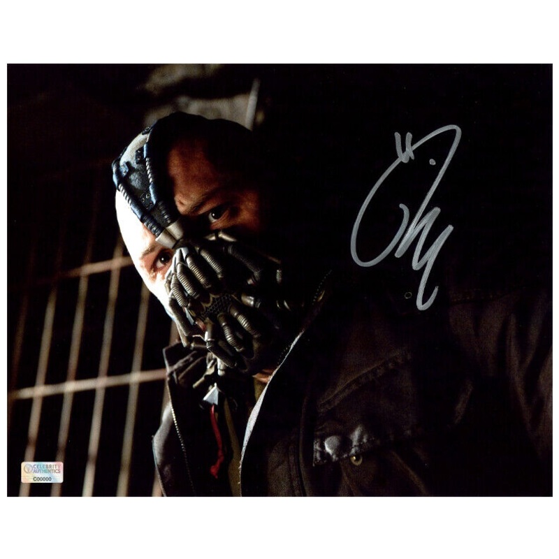 Tom Hardy Autographed 2012 The The Dark Knight Rises Bane Shadows 8×10 Photo