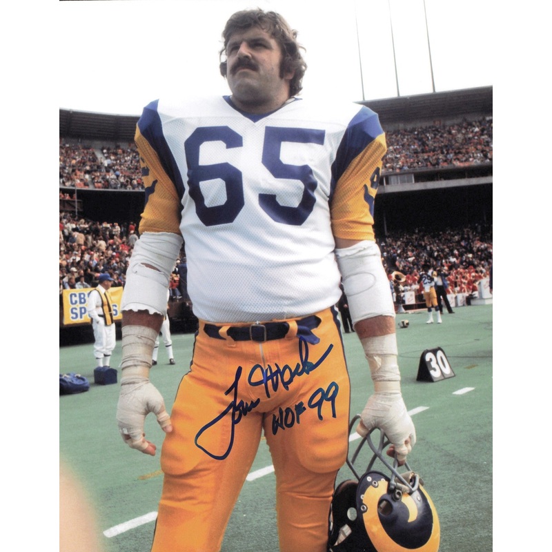 Tom Mack Autographed Signed 8×10 Photo Los Angeles Rams HOF 99 SKU #247433