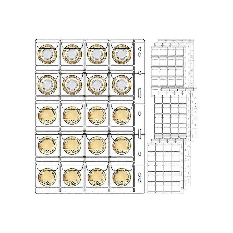 10 Pocket Coin Collecting Pages With 9 Holes For Coin Album Collecting Sleeves For Most Coin Stamp