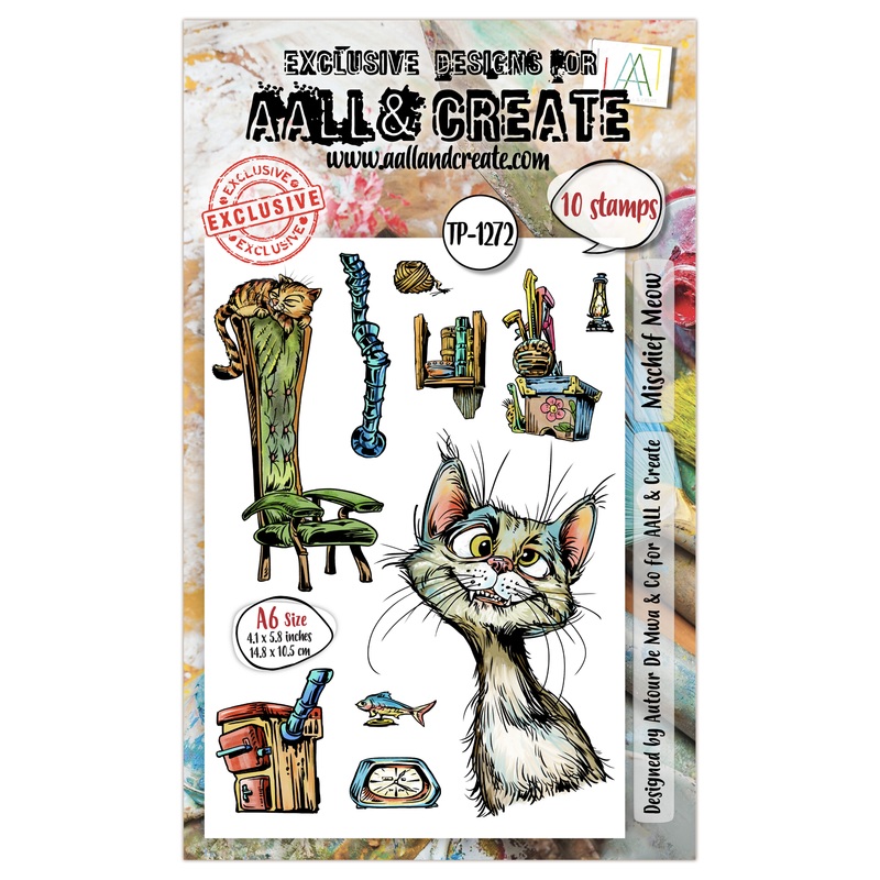 #1272 – A6 Stamp Set – Mischief Meow