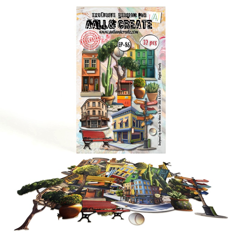 #86 –  Ephemera Die-Cuts – Playful Streets