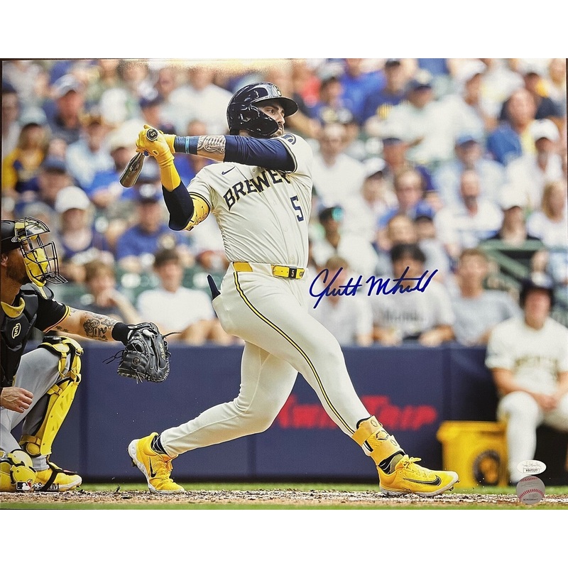 Brewers Outfield Prospect GARRETT MITCHELL Signed 16×20 Photo #8 AUTO – JSA