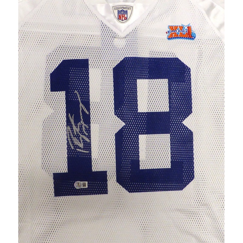 Colts Peyton Manning Autographed White Reebok Jersey SB XLI Beckett QR #BS30364