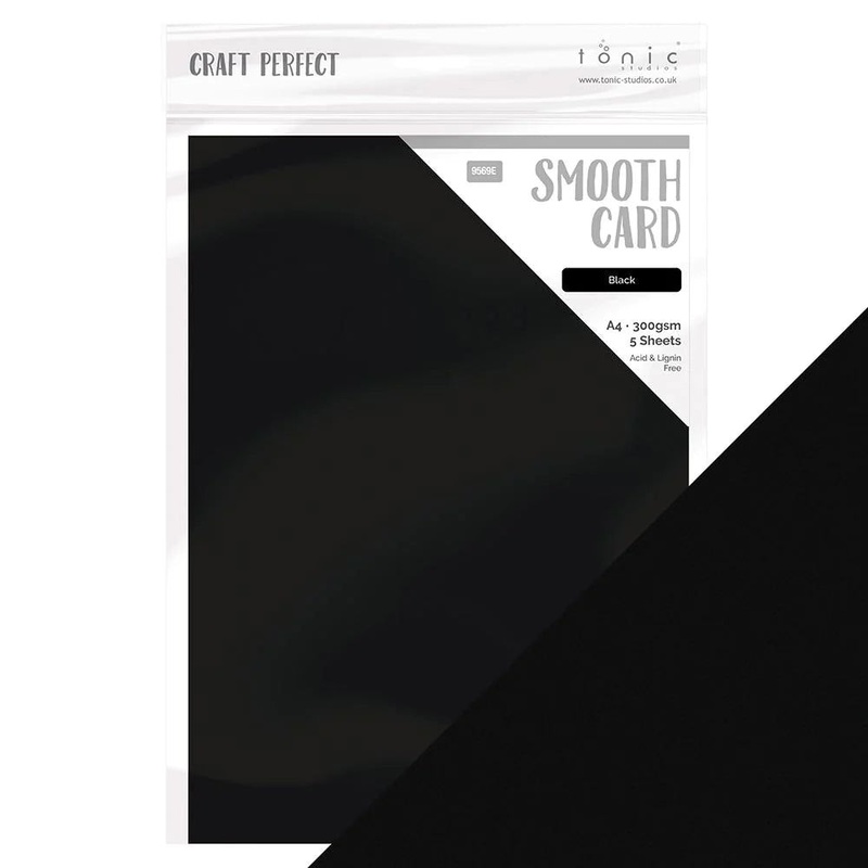 Craft Perfect Smooth Card – A4-300gsm 5/pkg Jet Black