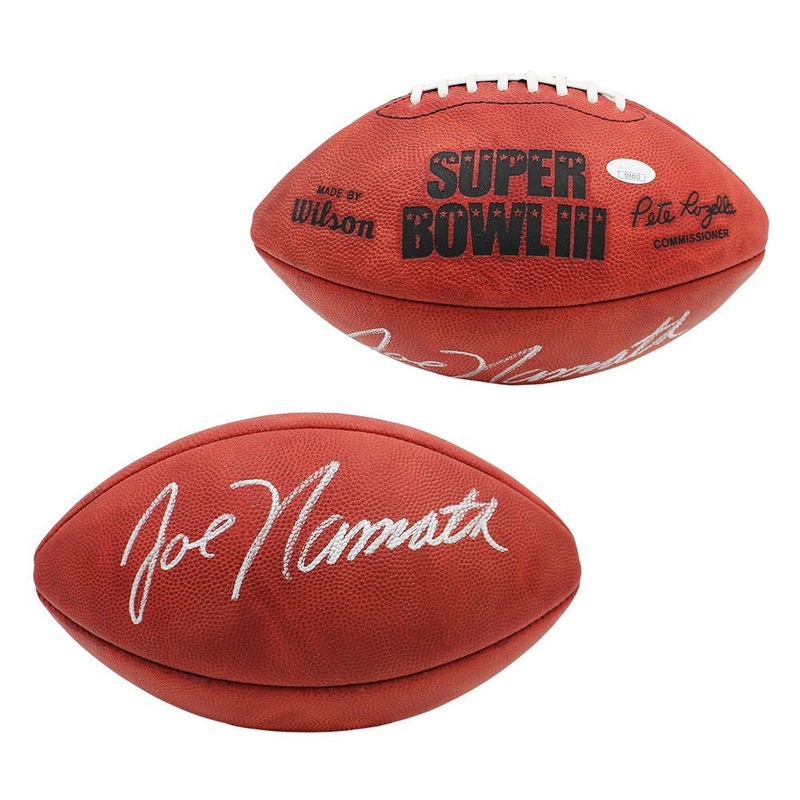 Joe Namath Signed New York Jets Wilson The Duke Super Bowl III NFL Football