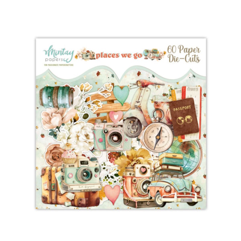 Mintay Papers PAPER DIE-CUTS – PLACES WE GO, 60 PCS