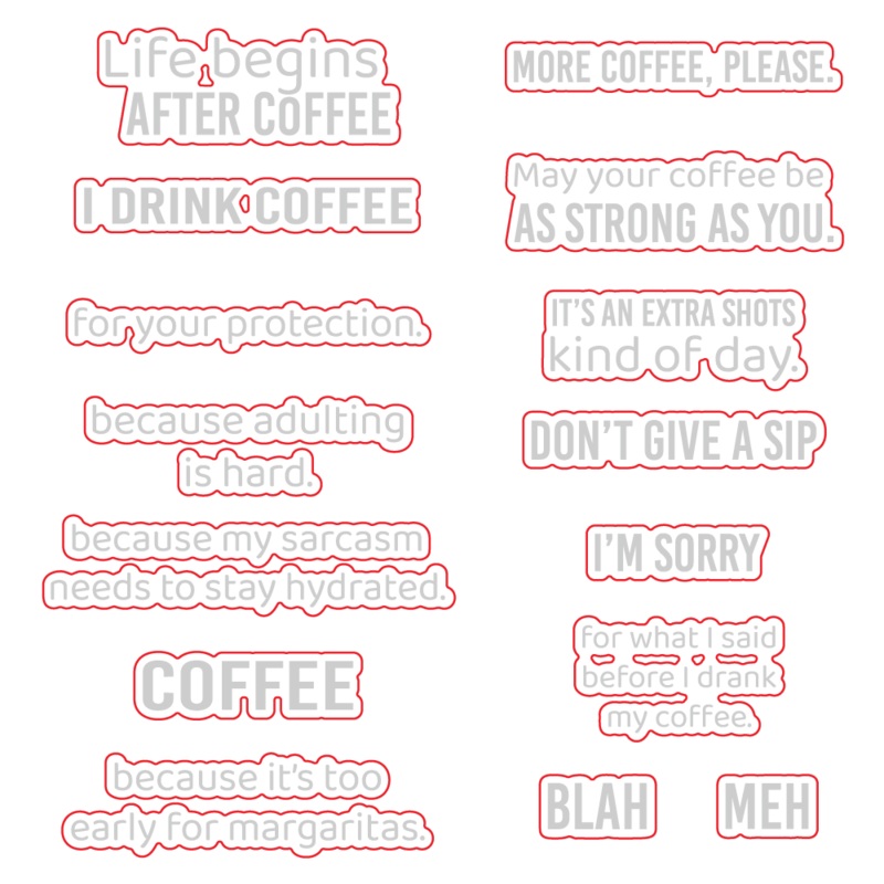More Coffee Please – Coordinating Honey Cuts