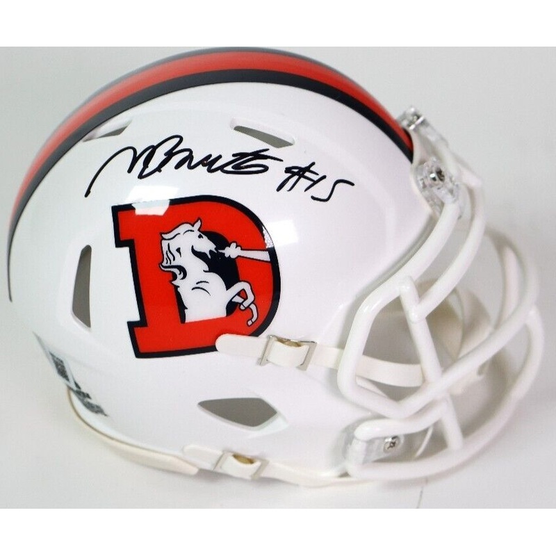 Nik Bonitto Autographed Denver Broncos Snowcapped Mini Helmet BAS COA