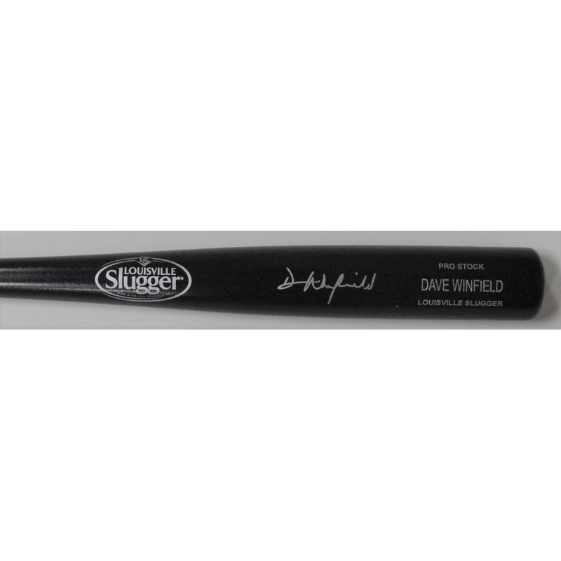 Padres DAVE WINFIELD Signed Louisville Slugger Name Engraved Black Bat AUTO JSA