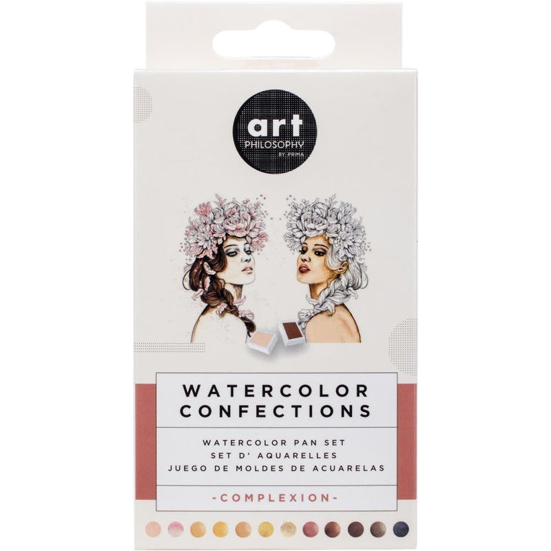 Prima Watercolor Confections Watercolor Pans 12/Pkg- Complexion