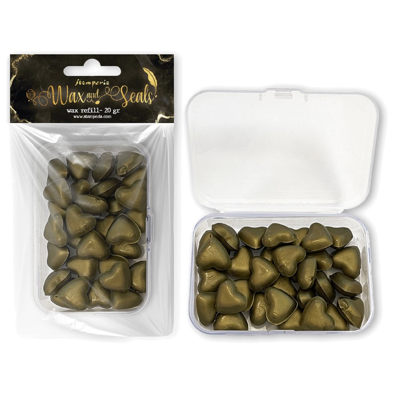 Stamperia Wax Refill Heart Shape Old Gold 20gr