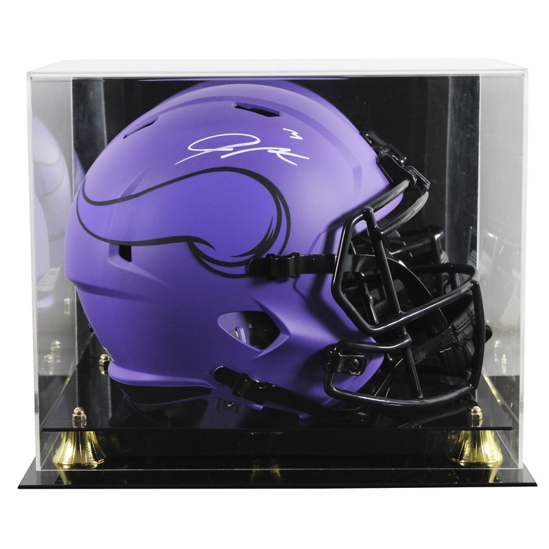 Vikings Jordan Addison Signed Rave Full Size Speed Rep Helmet W/ Case BAS Wit