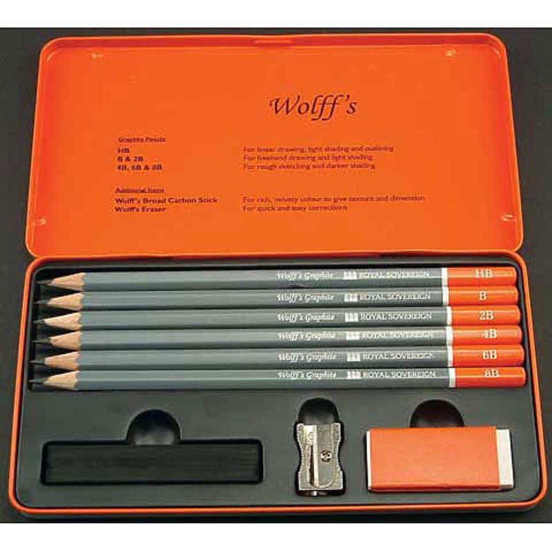 Wolff’s Graphite Sketch Pencil Set, 9 Pieces