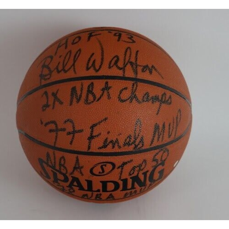 Bill Walton Autographed Basketball with multiple inscriptions