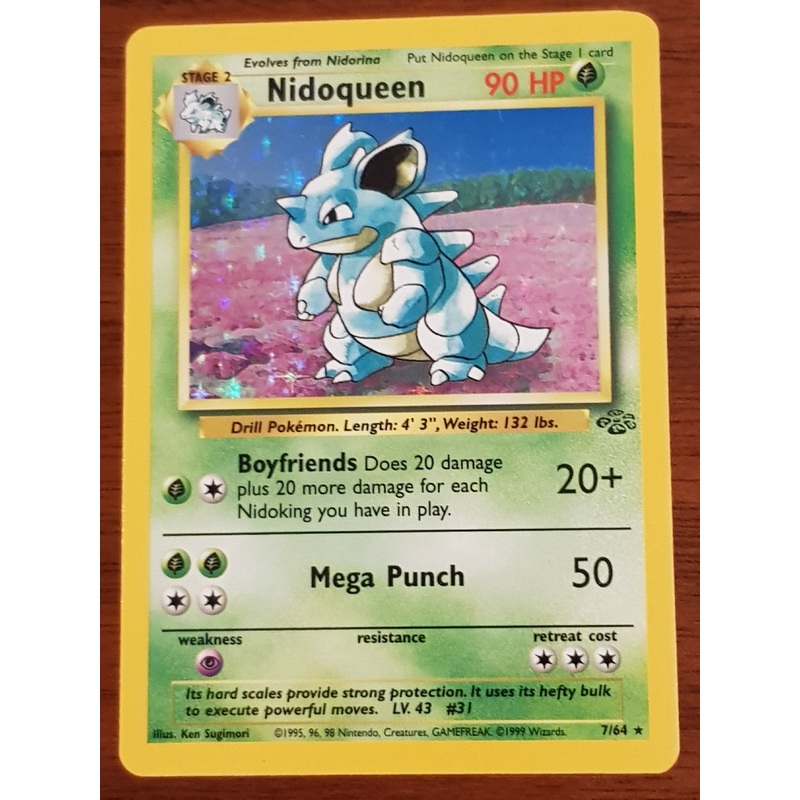 Pokemon Jungle Nidoqueen #7/64 Holo Trading Card