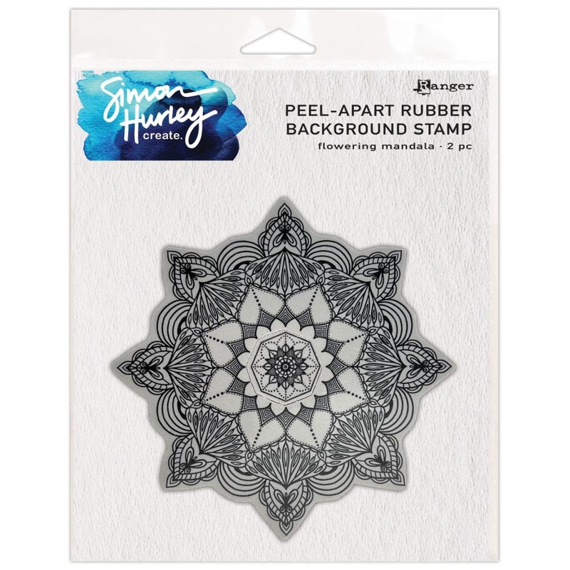 Simon Hurley create. Cling Stamps 6X6 Flowering Mandala