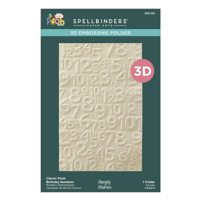 Spellbinders 3D Embossing Folder From Say Cheese Classic Pooh Birthday