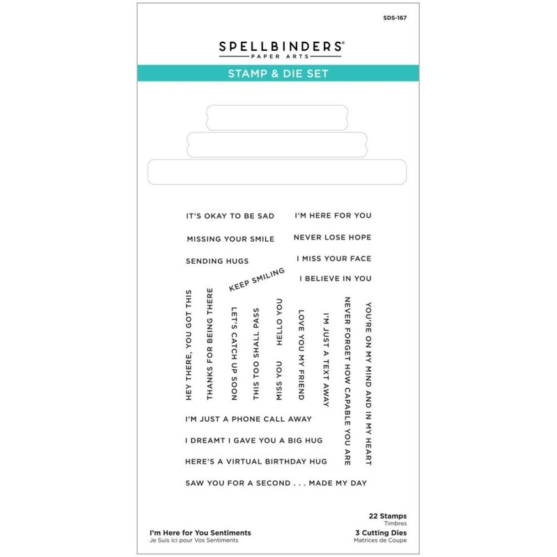 Spellbinders Stamp & Die Set I’m Here For You Sentiments