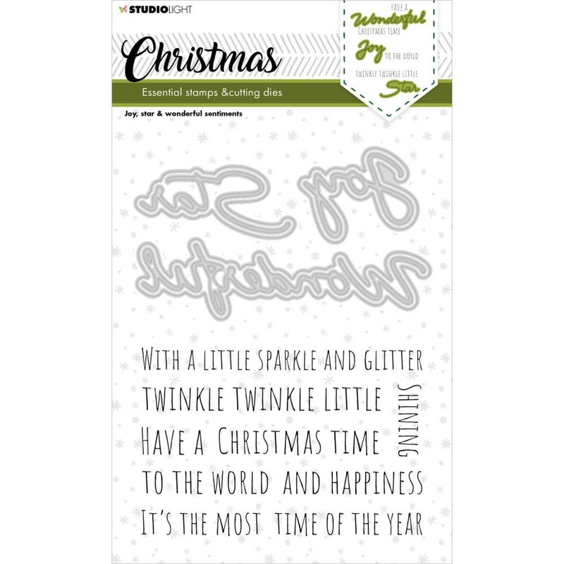 Studio Light Essentials Stamp & Die Set Nr. 44, Christmas Wonderful Sentiments