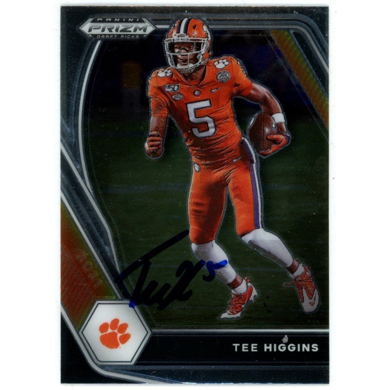 Tee Higgins Autographed/Signed 2021 Panini Prizm #60 Trading Card Beckett 50248