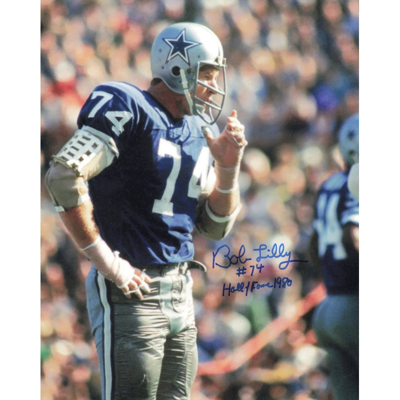 Bob Lilly Autographed Signed 8×10 Photo Dallas Cowboys SKU #245880