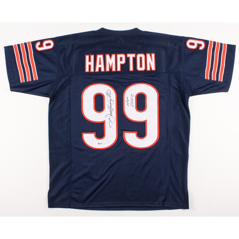 Dan Hampton Signed Bears Jersey Inscribed HOF 2002 (Beckett) 1985 Bears D.T.