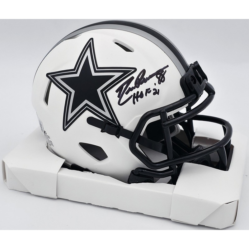 Drew Pearson Autographed Cowboys Lunar Eclipse Mini Helmet HOF 21 Beckett