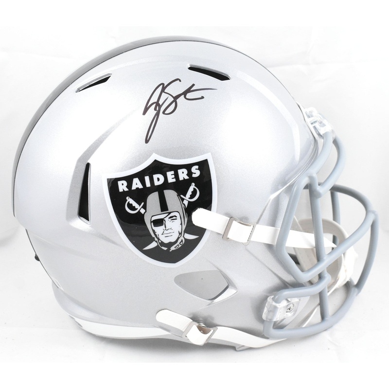 Geno Smith Autographed Las Vegas Raiders F/S Speed Helmet – Beckett W Hologram