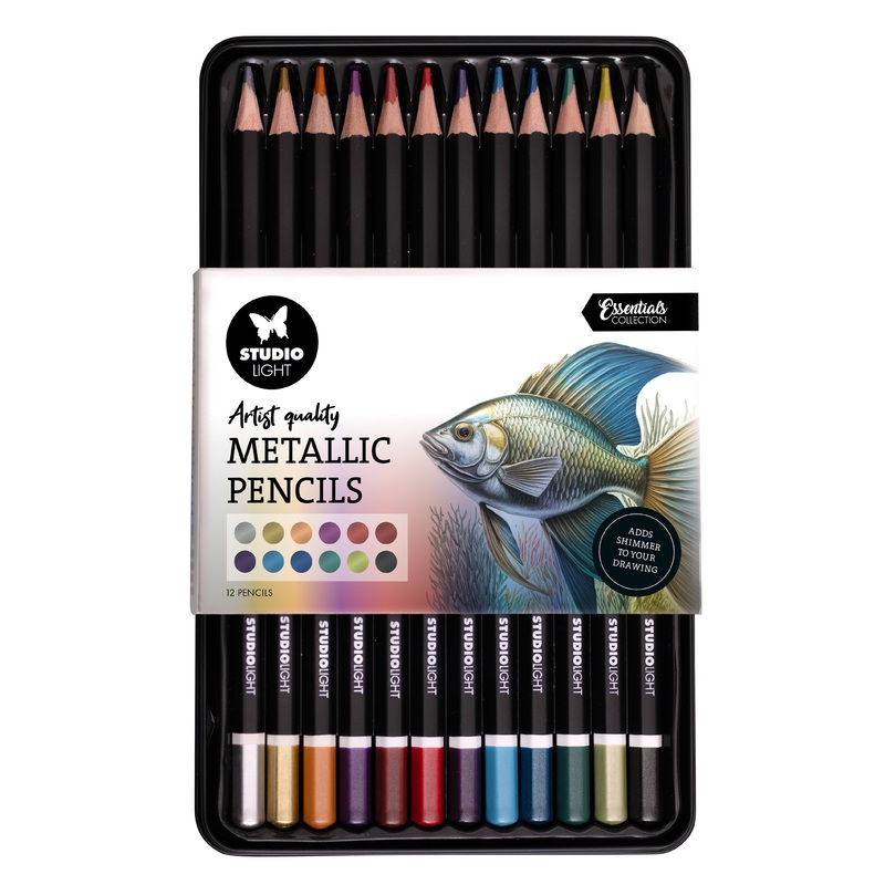 Studio Light Essentials Pencils 12 Colours with Metallic Finish
