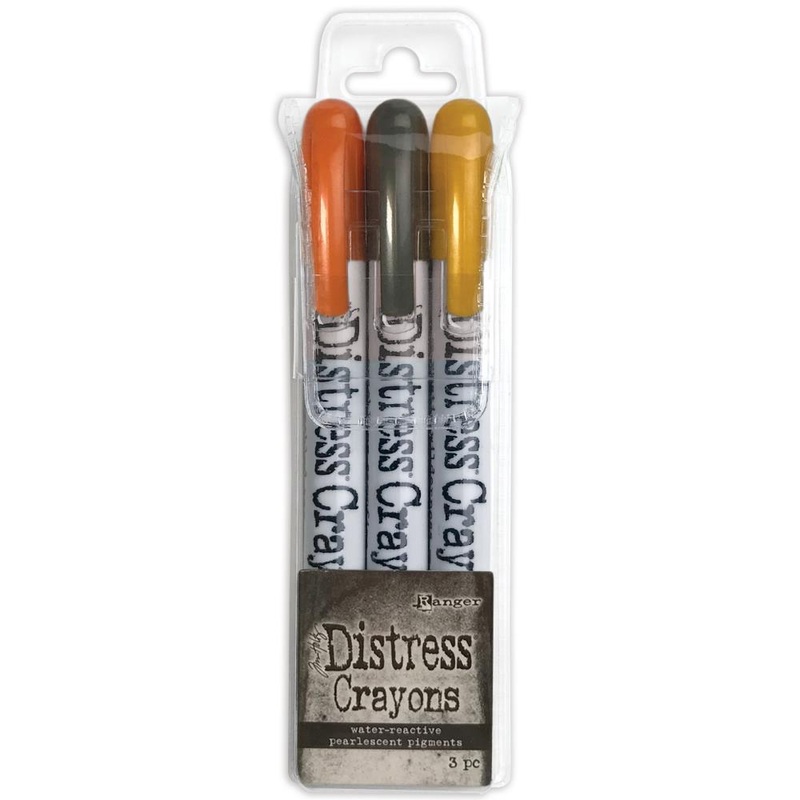 Tim Holtz Distress Crayon Pearl Set Halloween Set# 1