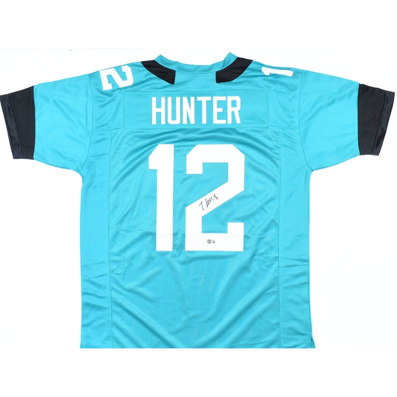 Travis Hunter Autographed Teal Pro Style Jersey – Beckett W Hologram *Black