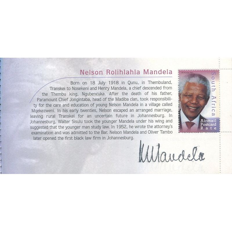 2001 MANY FACES BOOKLET SIGNED BY PRESIDENT MANDELA -1O TIMES!