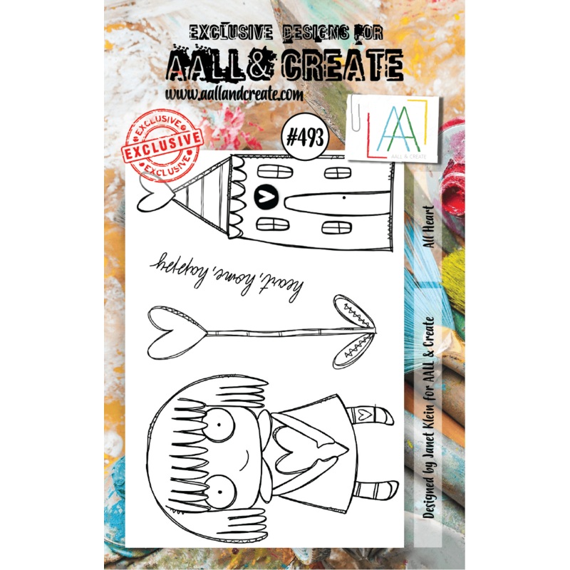 #493 – A7 Clear Stamp Set – All Heart