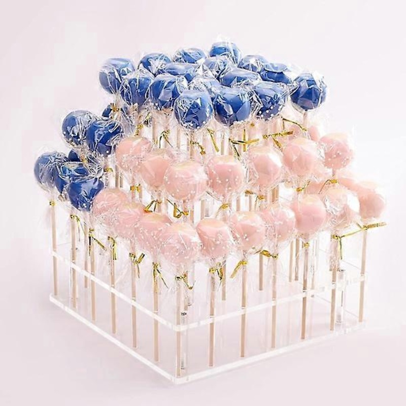 56 hole 4 layer square acrylic lollipop stand convenience store