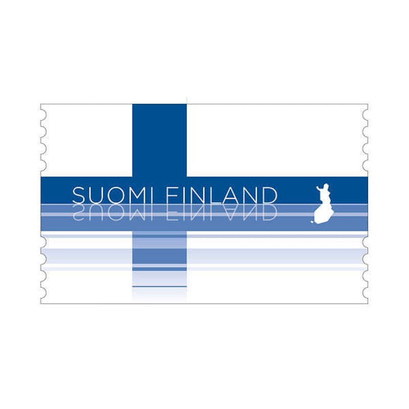 Bl spegling -ostmplat|Frimrke|Helark